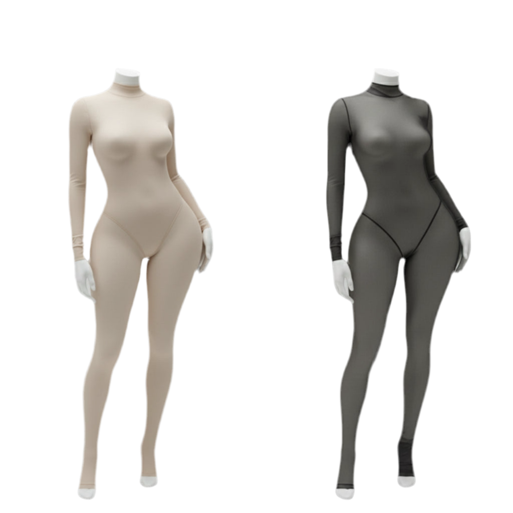 Mesh See Through One Piece Bodysuit