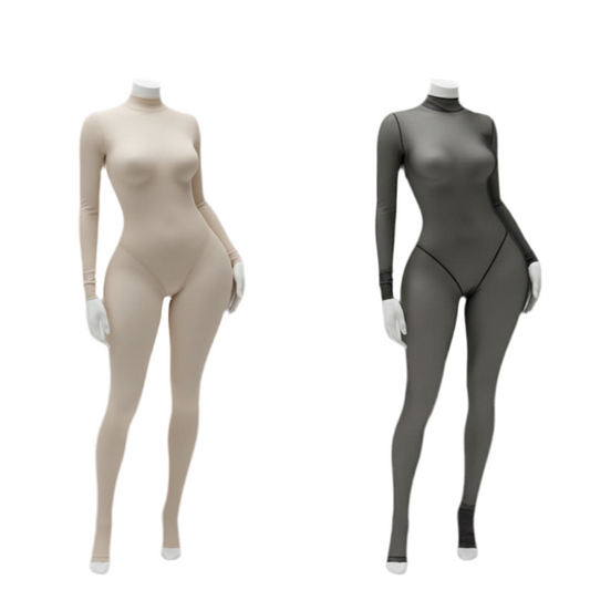 Mesh See Through One Piece  Bodysuit