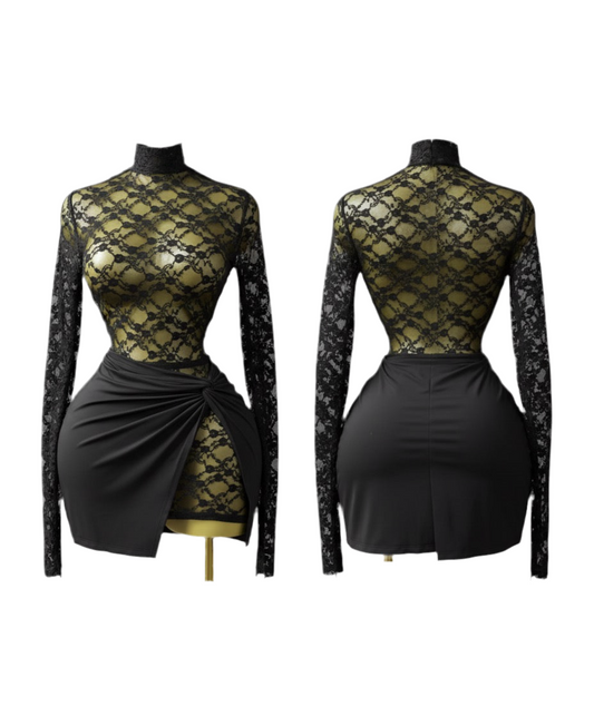 Lace Two Piece Sexy Dress