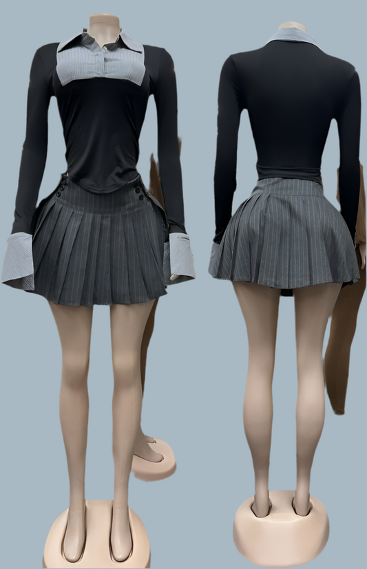 We Love A School Girl Skirt Set